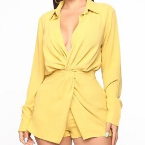 Fashion Nova Knot So Basic Romper Skort